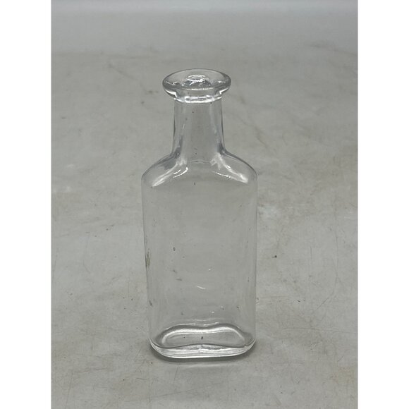 vintage Glass Bottle Clear Rectangle Shaped Apothecary Medicine Container READ - Picture 2 of 6